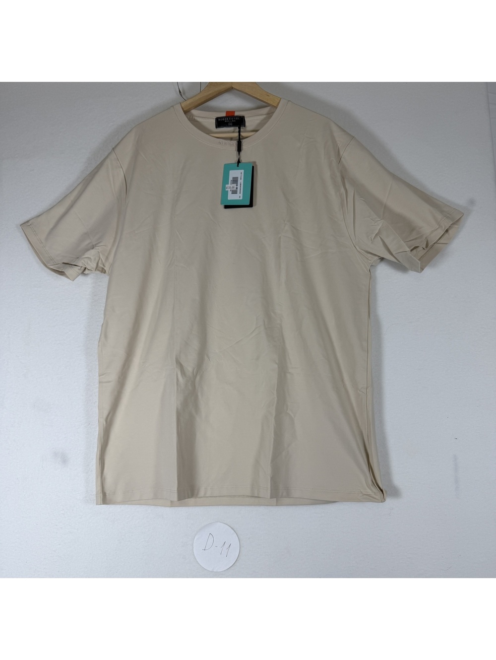 Roberto Vino Milano Men's T-Shirt Beige Short Sleeve Crew Neck Size‎ 3XL D-11